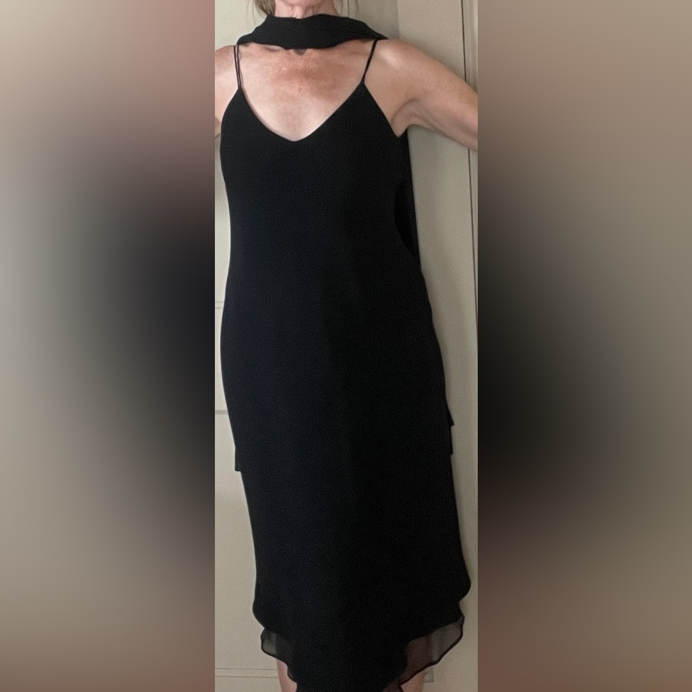 Jones New York Black Ballet Length Dress